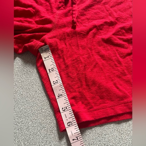 Aerie Red Ribbed Pj Shorts Size Medium - Picture 8 of 9